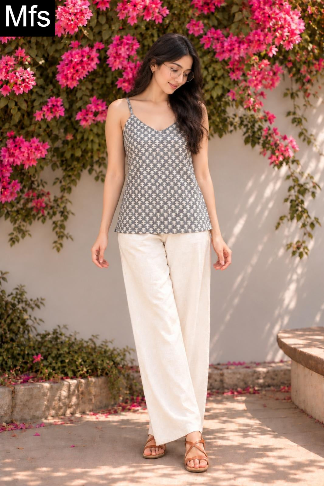 Spaghetti Straps Mfs Cotton Stylish Short Tops Exporter India