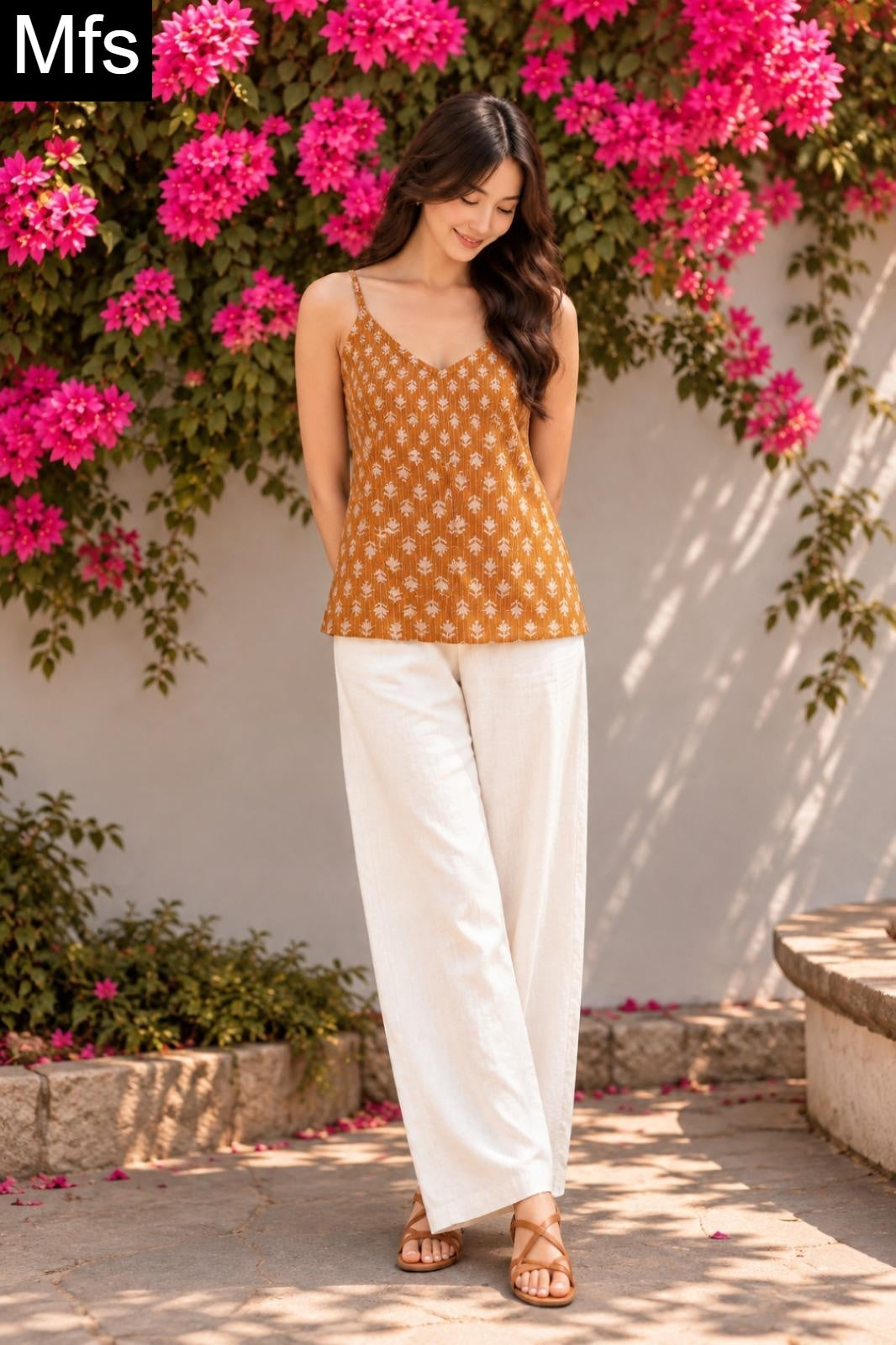 Spaghetti Straps Mfs Cotton Stylish Short Tops Exporter India