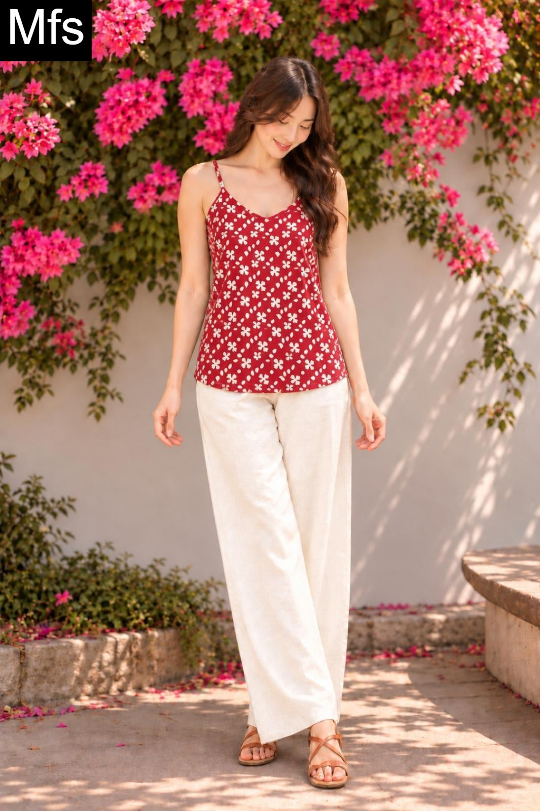 Spaghetti Straps Mfs Cotton Stylish Short Tops Exporter India