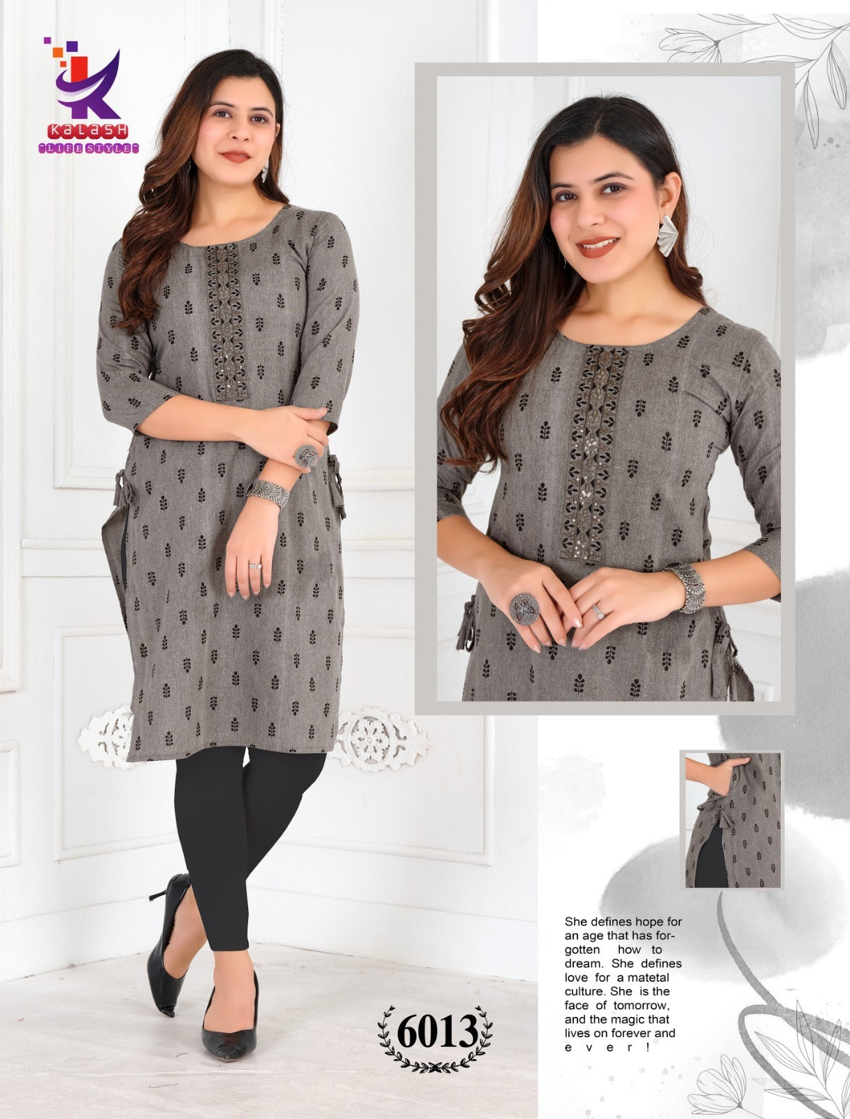 Spark Glow Mlm Kalash Lifestyle Khadi Cotton Kurti With Pocket Manufacturer Gujarat