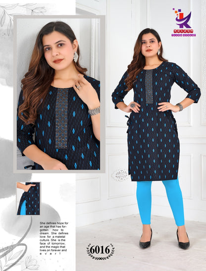 Spark Glow Mlm Kalash Lifestyle Khadi Cotton Kurti With Pocket Manufacturer Gujarat