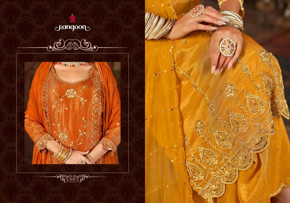 Spark Rangoon Viscose Simmer Readymade Plazzo Style Suits Manufacturer Gujarat