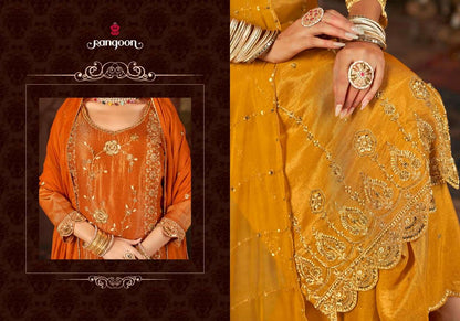 Spark Rangoon Viscose Simmer Readymade Plazzo Style Suits Manufacturer Gujarat