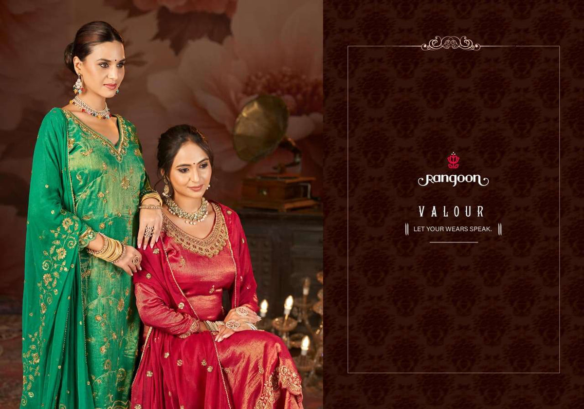 Spark Rangoon Viscose Simmer Readymade Plazzo Style Suits Manufacturer Gujarat