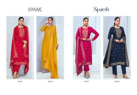 Sparsh 658 Simar Viscose Pashmina Suits Supplier Gujarat