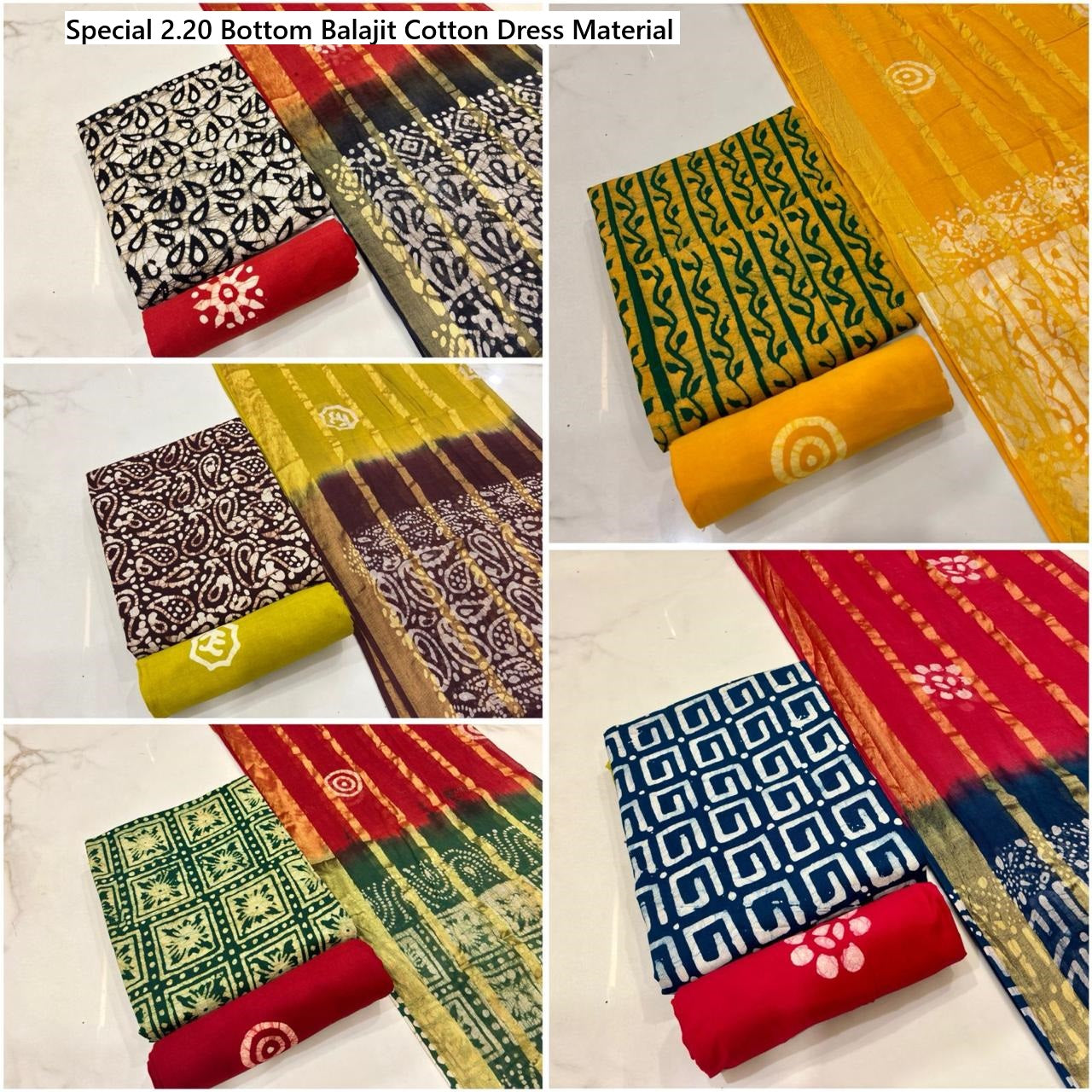 Special 2.20 Bottom Balajit Cotton Dress Material Manufacturer