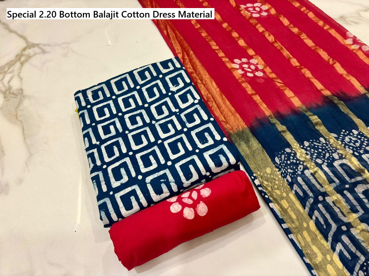 Special 2.20 Bottom Balajit Cotton Dress Material Manufacturer