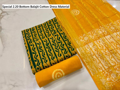 Special 2.20 Bottom Balajit Cotton Dress Material Manufacturer