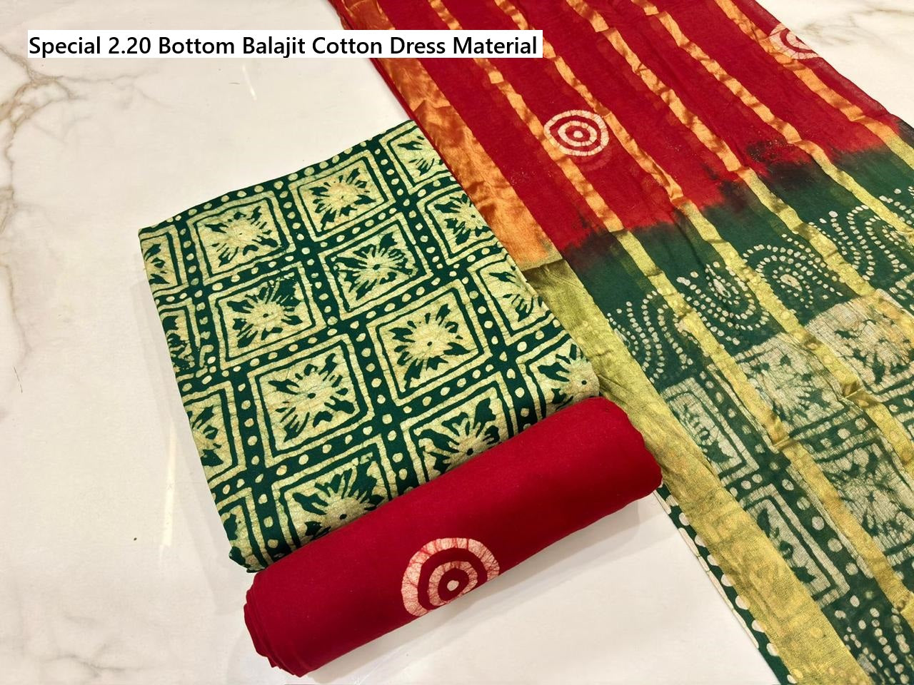 Special 2.20 Bottom Balajit Cotton Dress Material Manufacturer