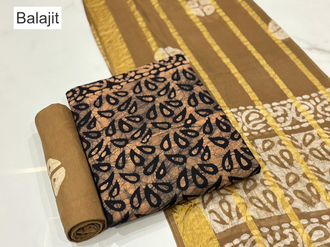 Special 2.25 Bottom Balajit Cotton Dress Material Supplier Gujarat