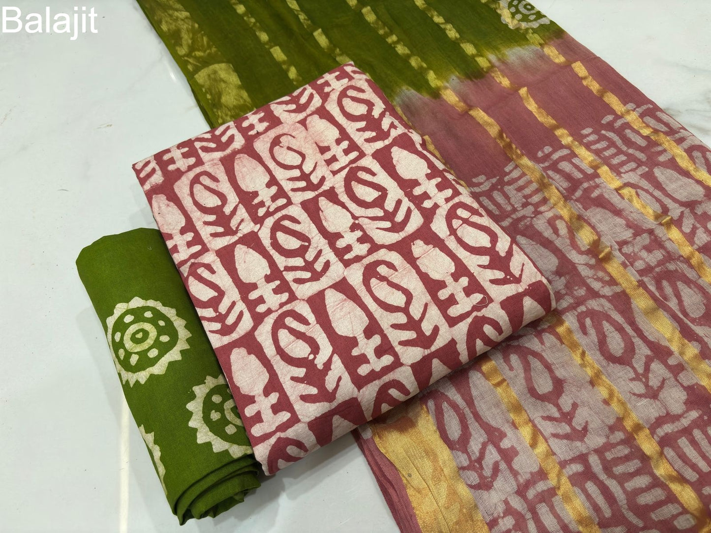 Special 2.25 Mtr Bottom 1303 Balajit Cotton Salwar Suits Exporter Gujarat