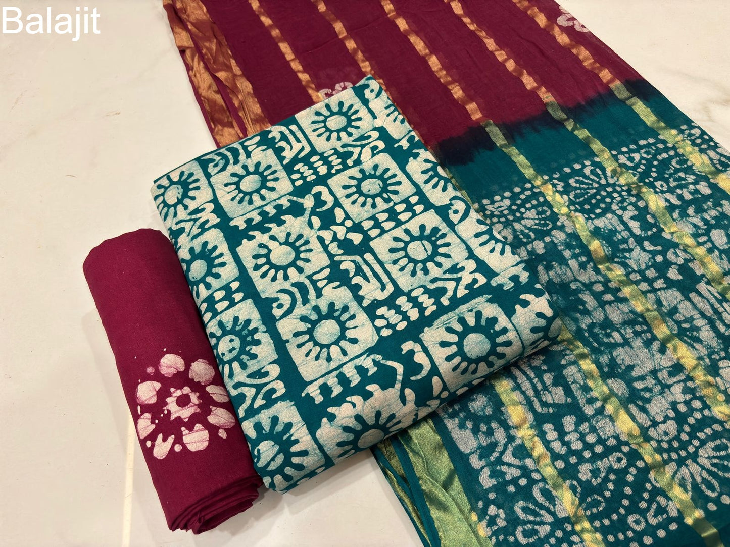 Special 2.25 Mtr Bottom 1303 Balajit Cotton Salwar Suits Exporter Gujarat