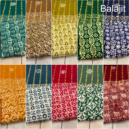 Special 2.25 Mtr Bottom Balajit Cotton Salwar Suits Manufacturer Ahmedabad