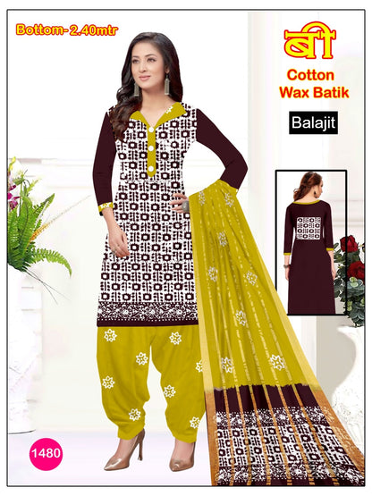 Special 2.40 Mtr Bottom 2402 Balajit Cotton Dress Material Wholesale Price