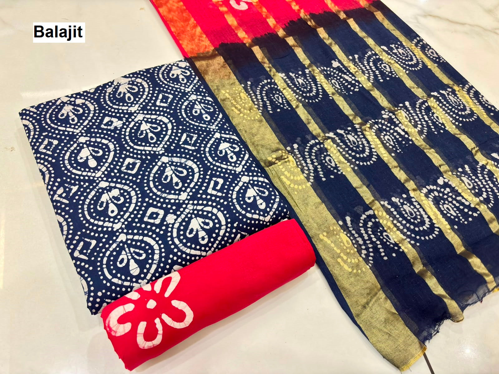 Special 2.50 Bottom 2508 Balajit Poplin Salwar Suits Wholesale Price
