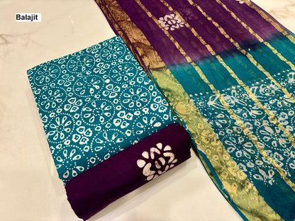 Special 2.50 Bottom Balajit Cotton Salwar Suits Wholesaler Gujarat