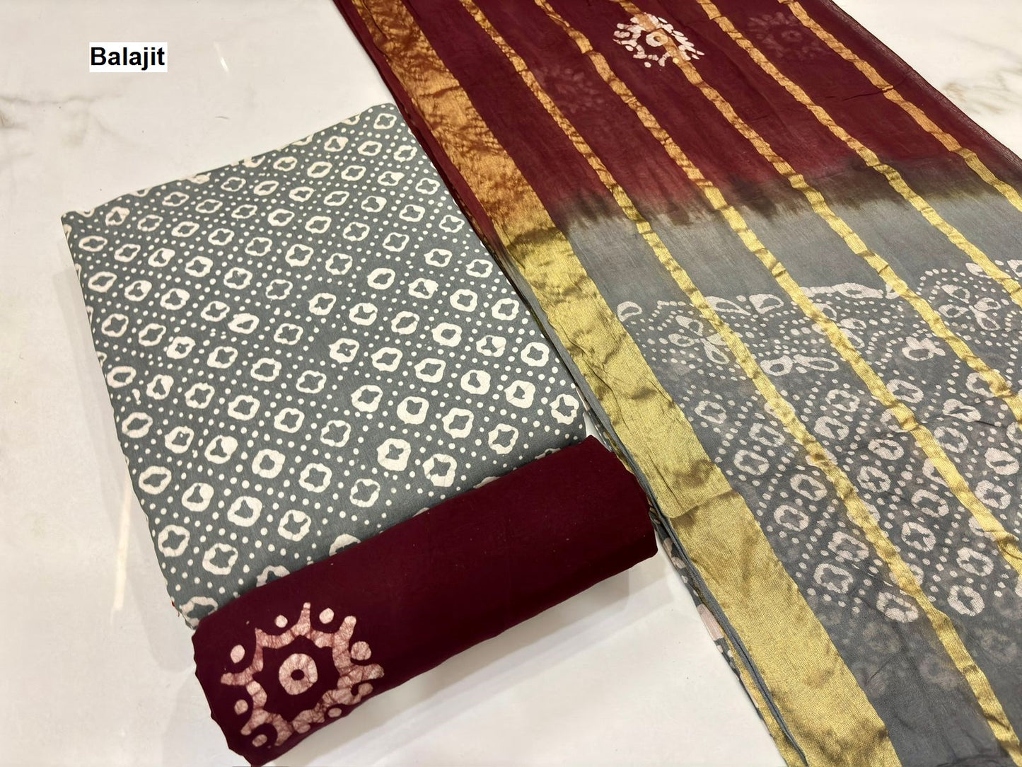 Special 2.50 Bottom Balajit Cotton Salwar Suits Wholesaler Gujarat
