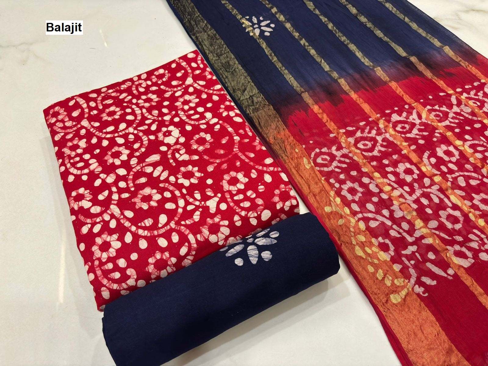 Special 2.50 Bottom Balajit Cotton Salwar Suits Wholesaler Gujarat