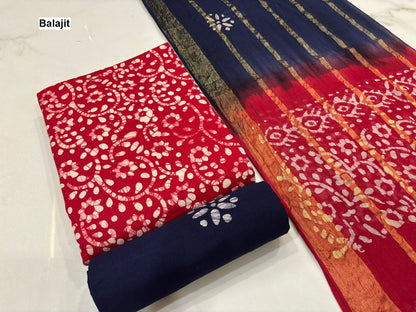 Special 2.50 Bottom Balajit Cotton Salwar Suits Wholesaler Gujarat
