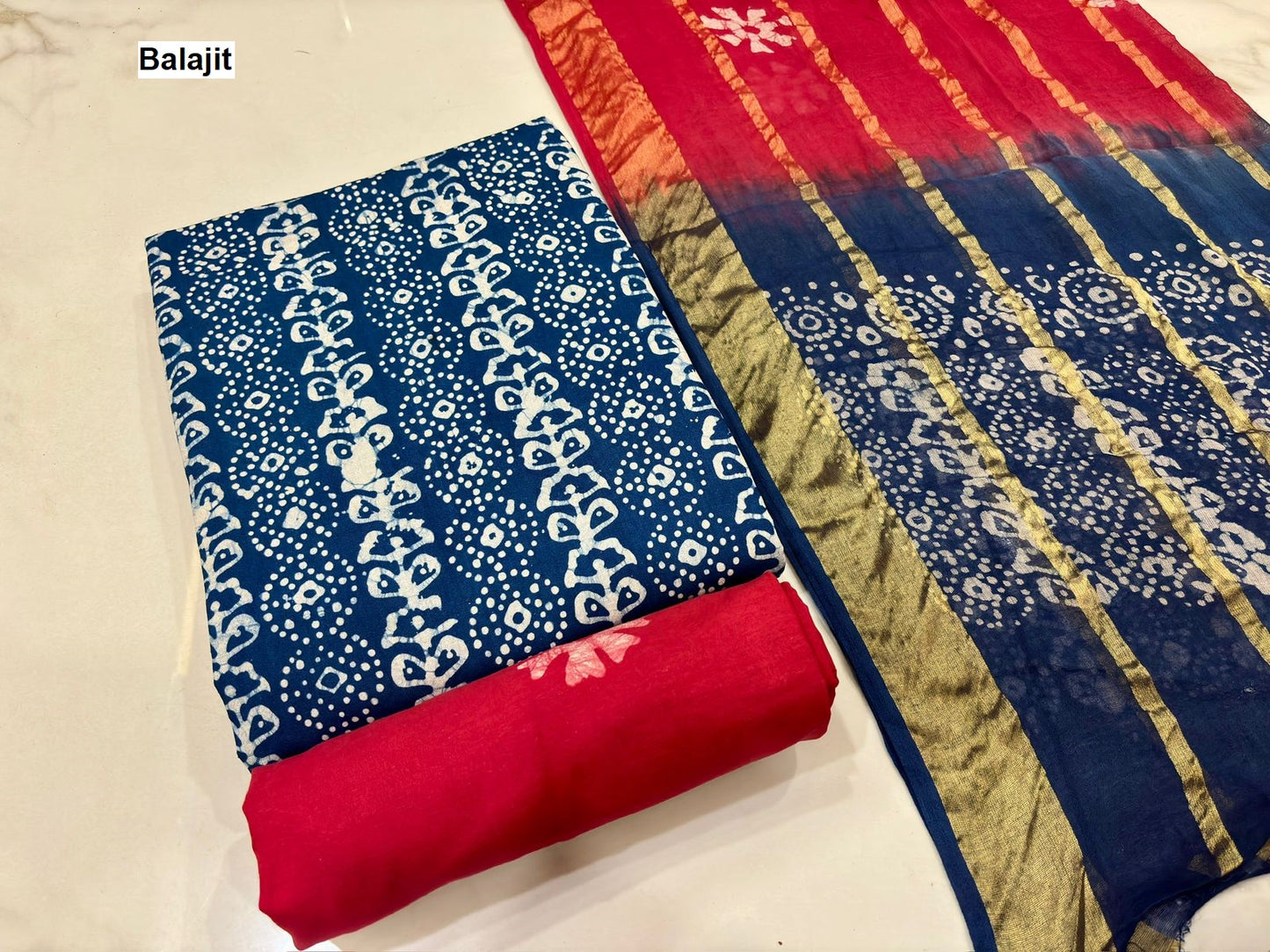 Special 2.50 Bottom Balajit Cotton Salwar Suits Wholesaler Gujarat