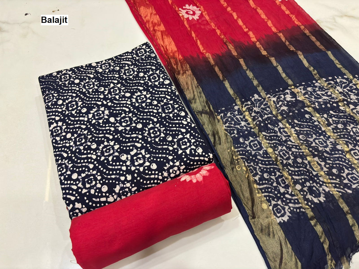 Special 2.50 Bottom Balajit Cotton Salwar Suits Wholesaler Gujarat