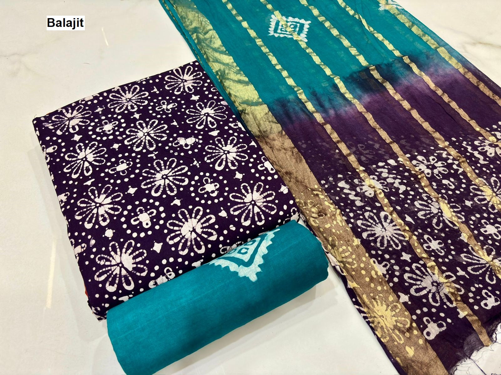 Special 2.50 Bottom Balajit Cotton Salwar Suits Wholesaler Gujarat