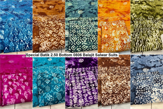Special Batik 2.50 Bottom 0806 Balajit Rayon Salwar Suits Wholesaler