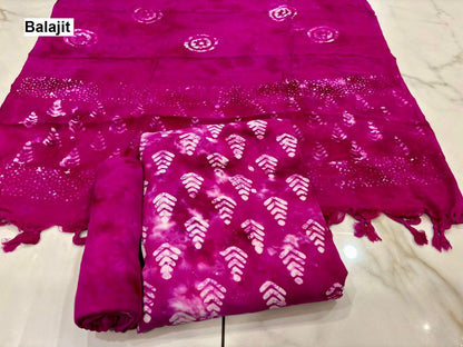 Special Batik 2.50 Bottom 0806 Balajit Rayon Salwar Suits Wholesaler