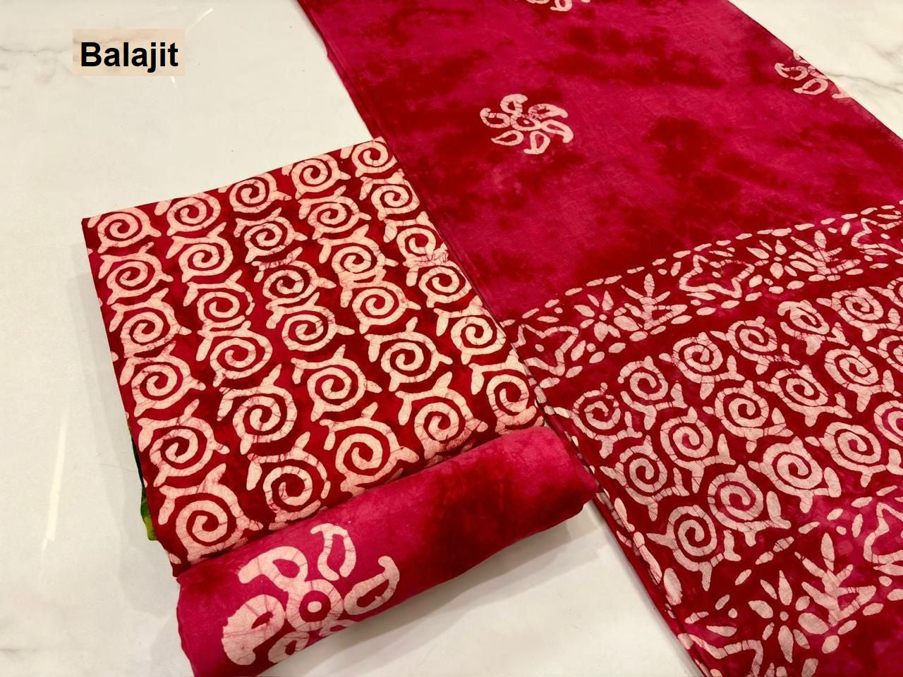Special Batik 2.50 Bottom Balajit Cotton Dress Material Manufacturer India