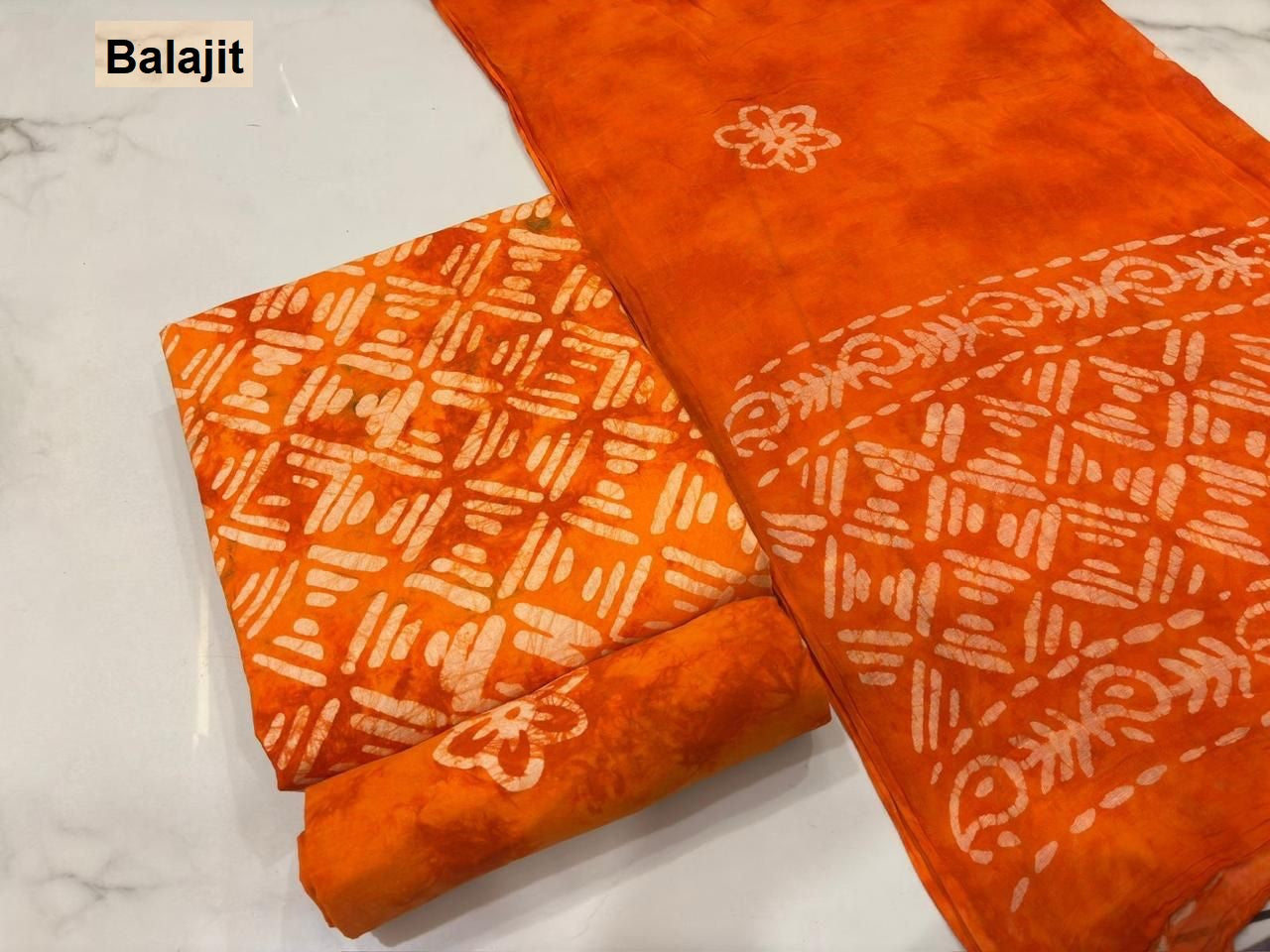 Special Batik 2.50 Bottom Balajit Cotton Dress Material Manufacturer India