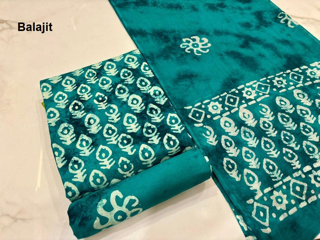 Special Batik 2.50 Bottom Balajit Cotton Dress Material Manufacturer India