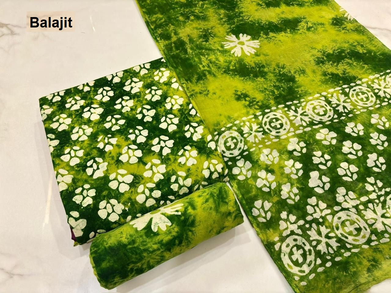 Special Batik 2.50 Bottom Balajit Cotton Dress Material Manufacturer India