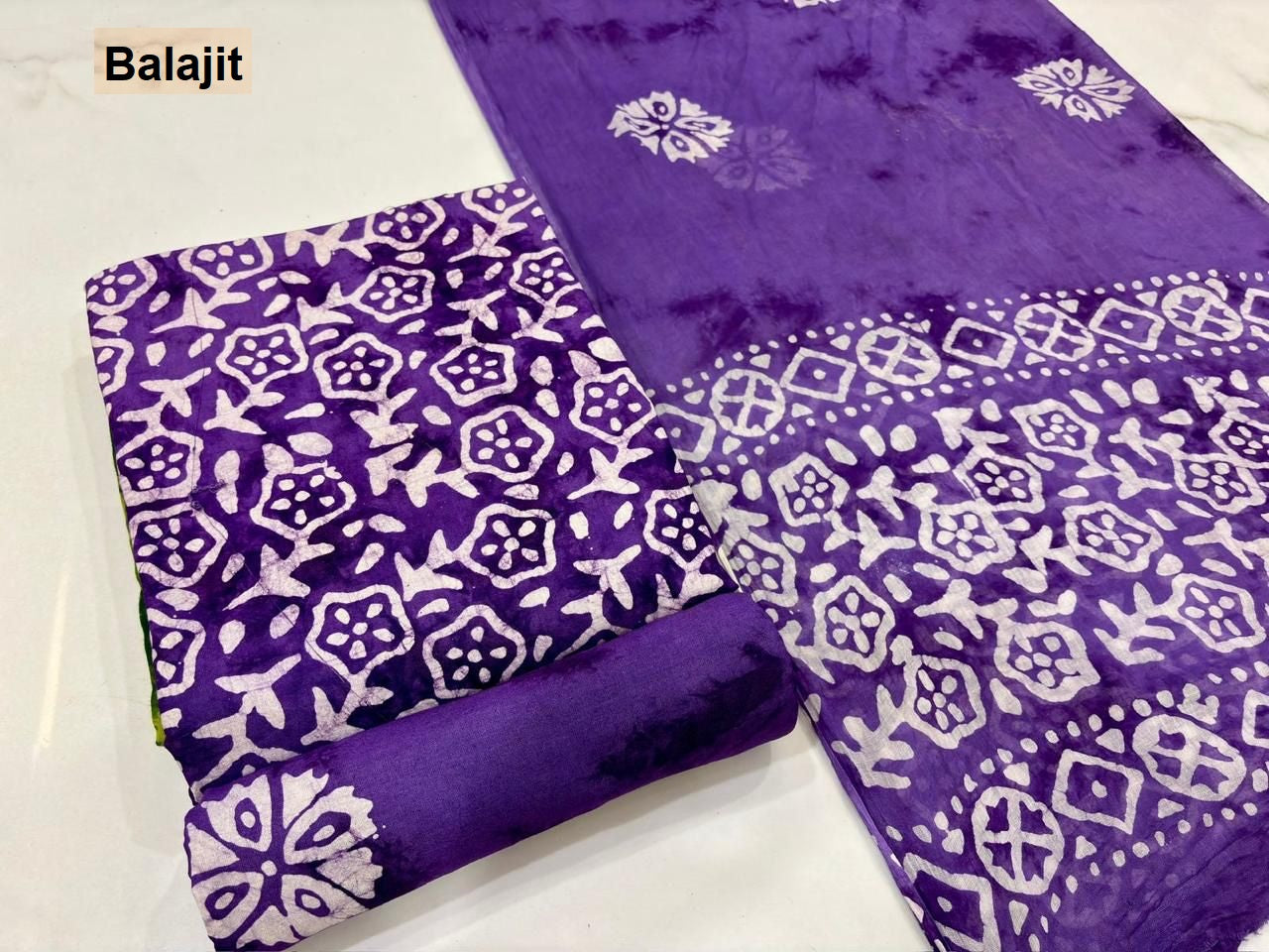 Special Batik 2.50 Bottom Balajit Cotton Dress Material Manufacturer India