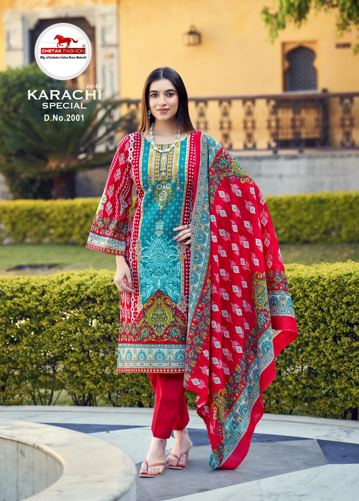 Special Digital Vol 2 Chetak Fashion Cotton Karachi Salwar Suits Exporter