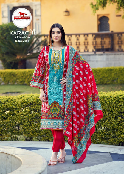 Special Digital Vol 2 Chetak Fashion Cotton Karachi Salwar Suits Exporter