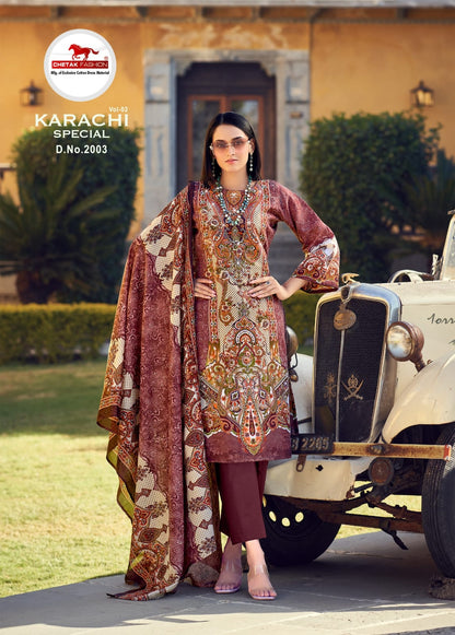 Special Digital Vol 2 Chetak Fashion Cotton Karachi Salwar Suits Exporter