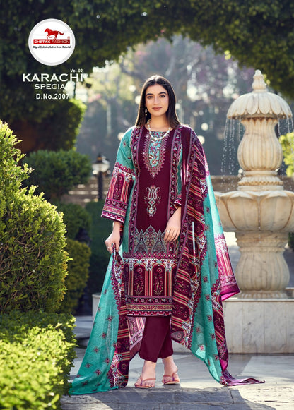 Special Digital Vol 2 Chetak Fashion Cotton Karachi Salwar Suits Exporter