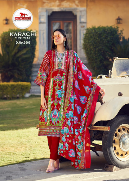 Special Digital Vol 2 Chetak Fashion Cotton Karachi Salwar Suits Exporter