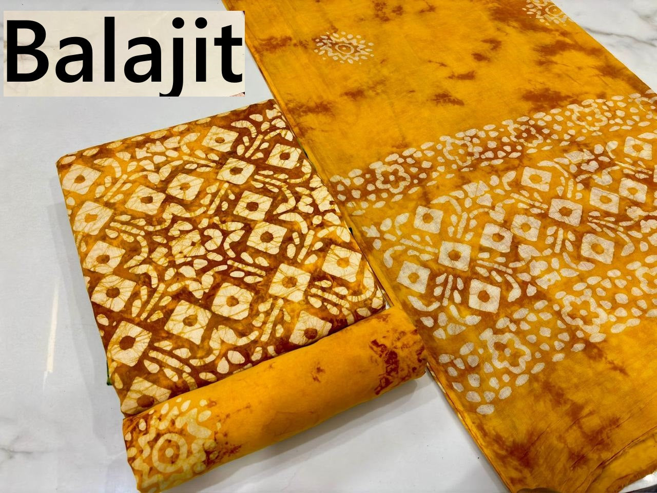 Special Discharge Batik 2503 Balajit Cotton Dress Material Manufacturer Gujarat