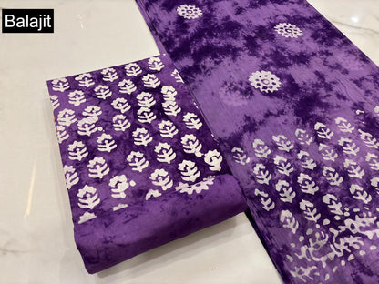 Special Discharge Batik Balajit Cotton Dress Material Supplier Ahmedabad