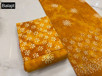 Special Discharge Batik Balajit Cotton Dress Material Supplier Ahmedabad