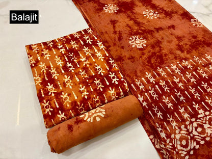 Special Discharge Batik Balajit Cotton Dress Material Supplier Ahmedabad