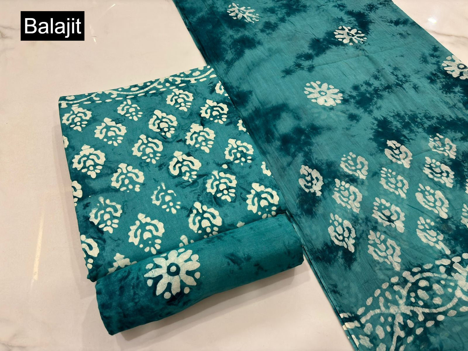 Special Discharge Batik Balajit Cotton Dress Material Supplier Ahmedabad