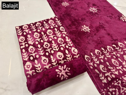 Special Discharge Batik Balajit Cotton Dress Material Supplier Ahmedabad