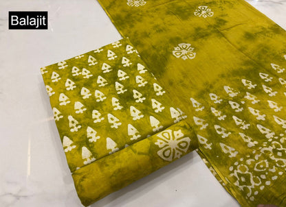 Special Discharge Batik Balajit Cotton Dress Material Supplier Ahmedabad
