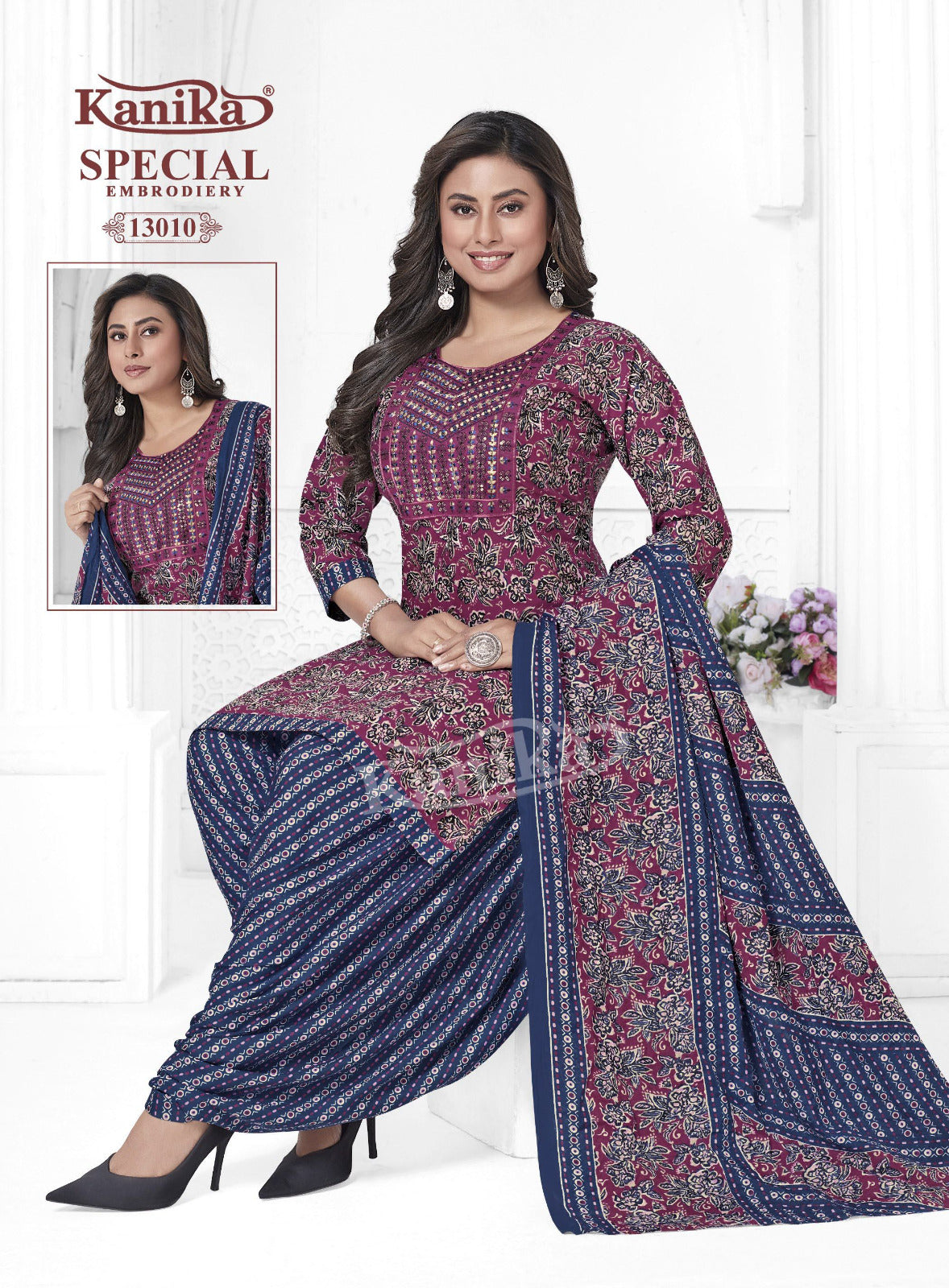 Special Embroidery Vol 13 Kanika Readymade Cotton Patiyala Suits Manufacturer