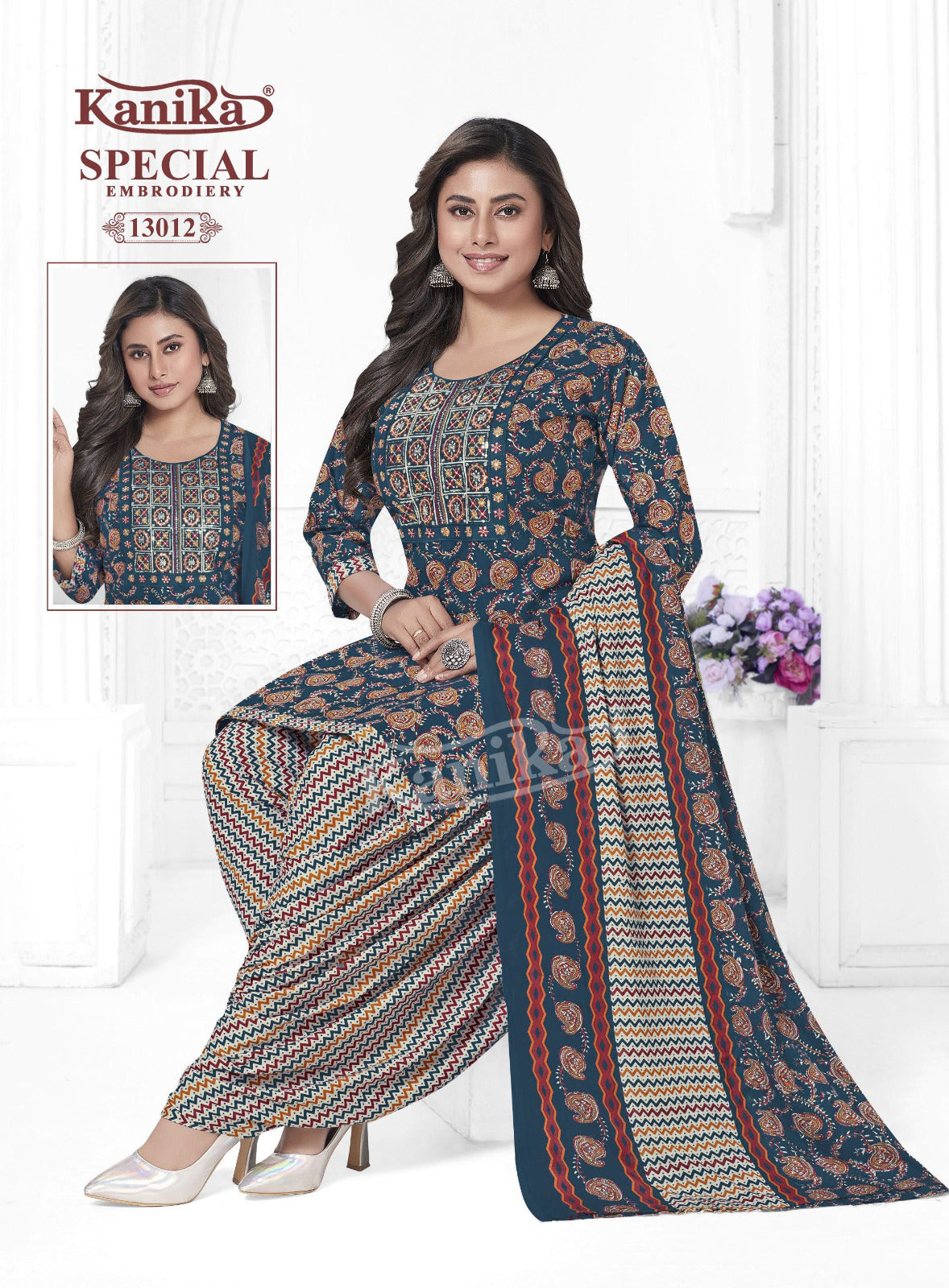 Special Embroidery Vol 13 Kanika Readymade Cotton Patiyala Suits Manufacturer