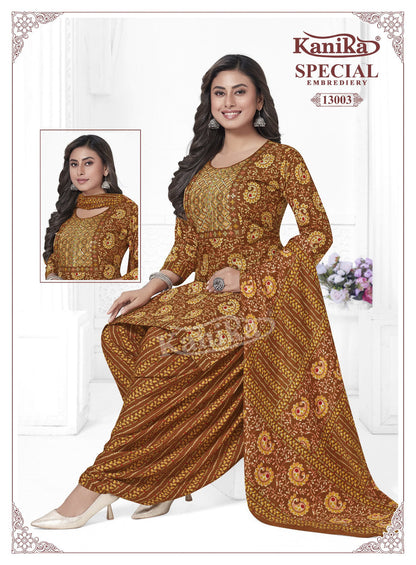 Special Embroidery Vol 13 Kanika Readymade Cotton Patiyala Suits Manufacturer