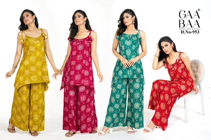 Sphegetti 953 Gaabaa Reyon Co Ord Set Wholesaler Gujarat