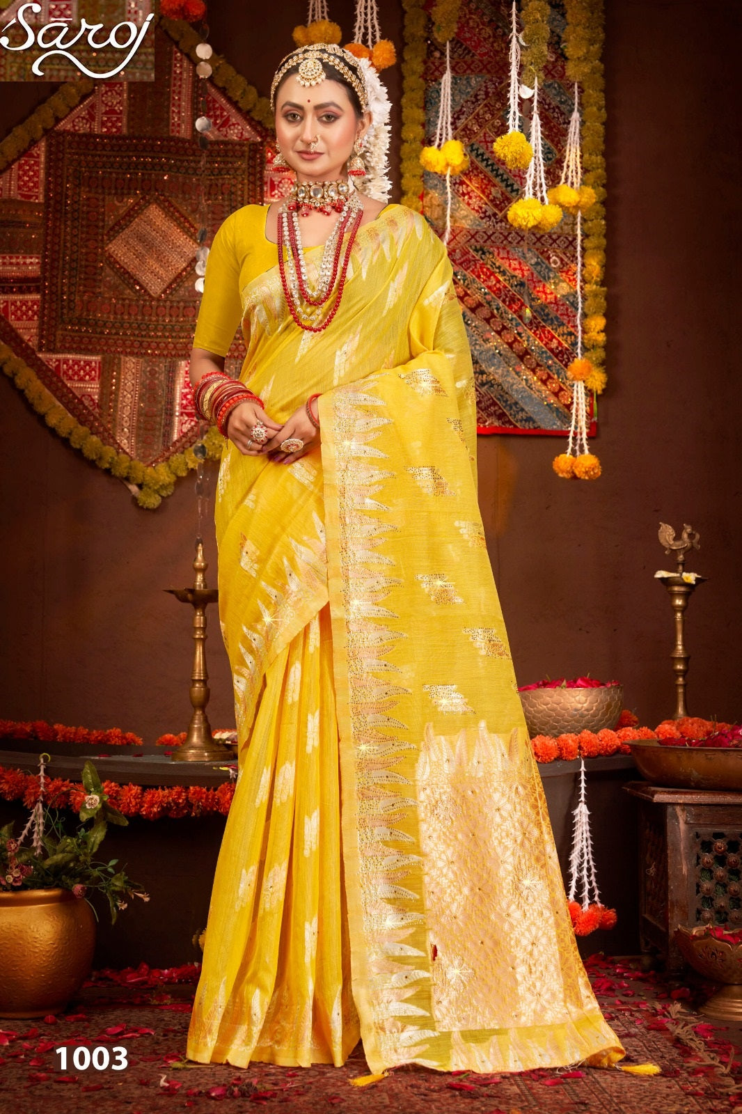 Spicy Linen Saroski Vol 1 Saroj Silk Sarees Exporter Gujarat